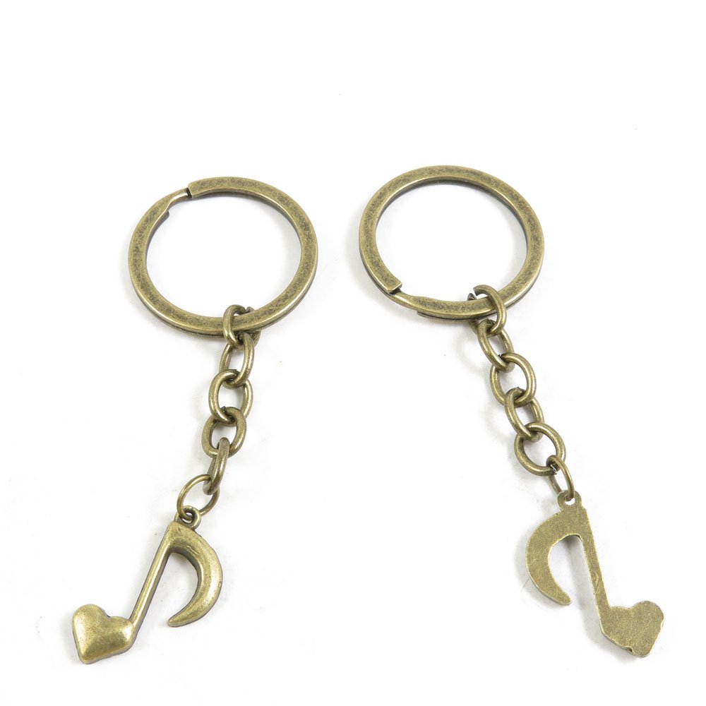 25-Piece Fashion Jewelry Keyring Set - Musical Note Design Keychain for Door, Car, and Keys - Bulk Wholesale Supplier - Perfect for Gifts, Party Favors, and Retail Display (R1AZ9)