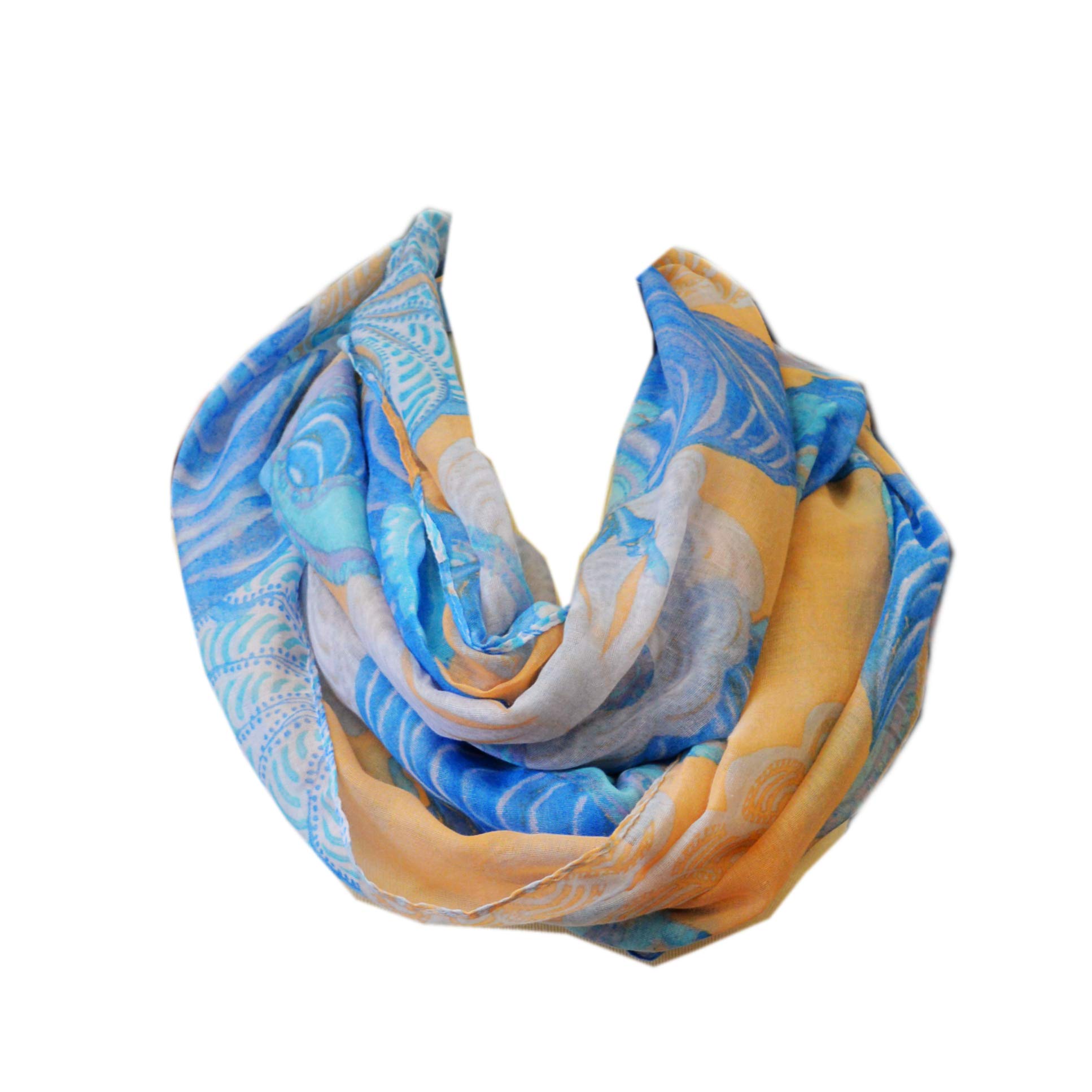 Scarf_tradinginc® Sea Series Infinity Loop Scarf Cowl - Soft Warm Winter Neck Warmer for Women & Men - Perfect for Outdoor Activities, Travel & Fashion Accessories