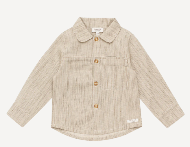 DONSJE PIETER Overshirt for Kids - Soft Cotton Button-Up Shirt for Boys & Girls (Ages 2-8 Years) | Perfect for School, Playdates & Casual Outings