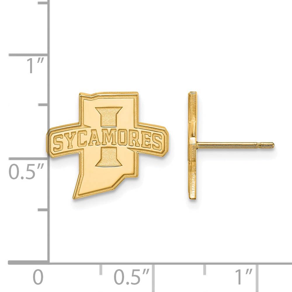 Indiana State University Small Post Earrings - Stylish College Jewelry for Women, Perfect for Gifts, Graduation, and Everyday Wear