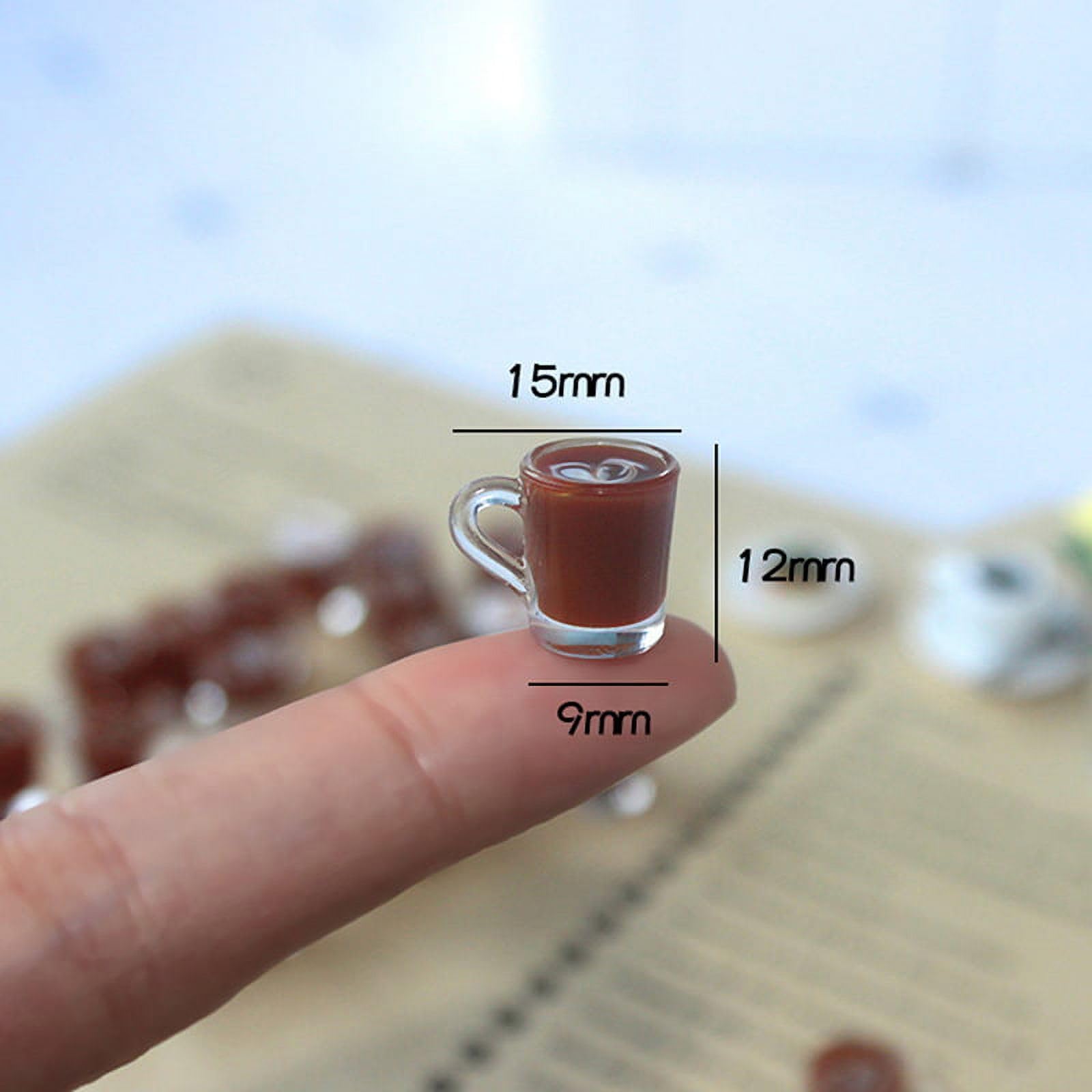 Miniature Coffee Cups - Tiny Dollhouse Decorations for Miniature Houses, Christmas & Birthday Gifts for Boys, Girls, Women & Friends | Perfect for Dollhouse Scenes, Tea Party Displays & Collectible Miniatures