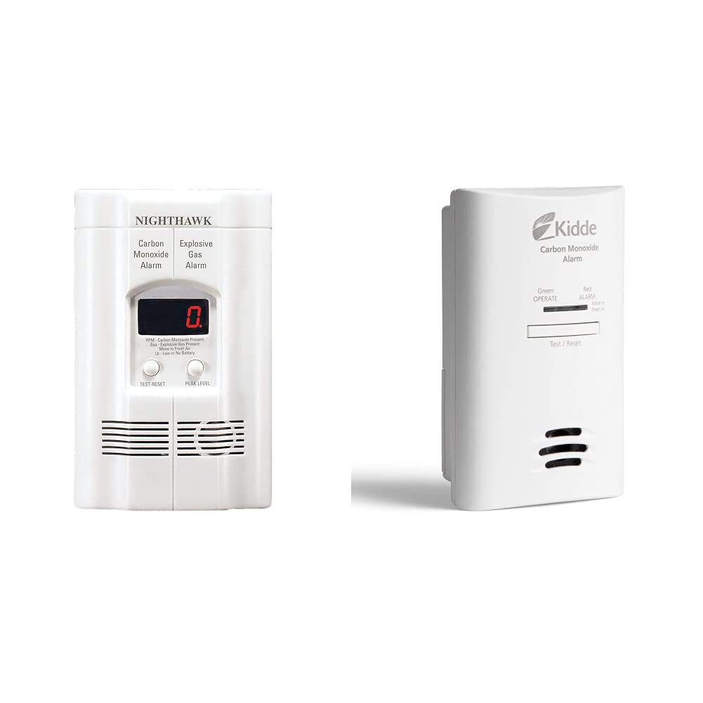 Kidde KN-COP-DP2 Plug-in Carbon Monoxide & Gas Detector Alarm with Battery Backup | Nighthawk Sensor Technology | 24/7 Home Safety Protection | Ideal for Bedrooms, Kitchens & Basements