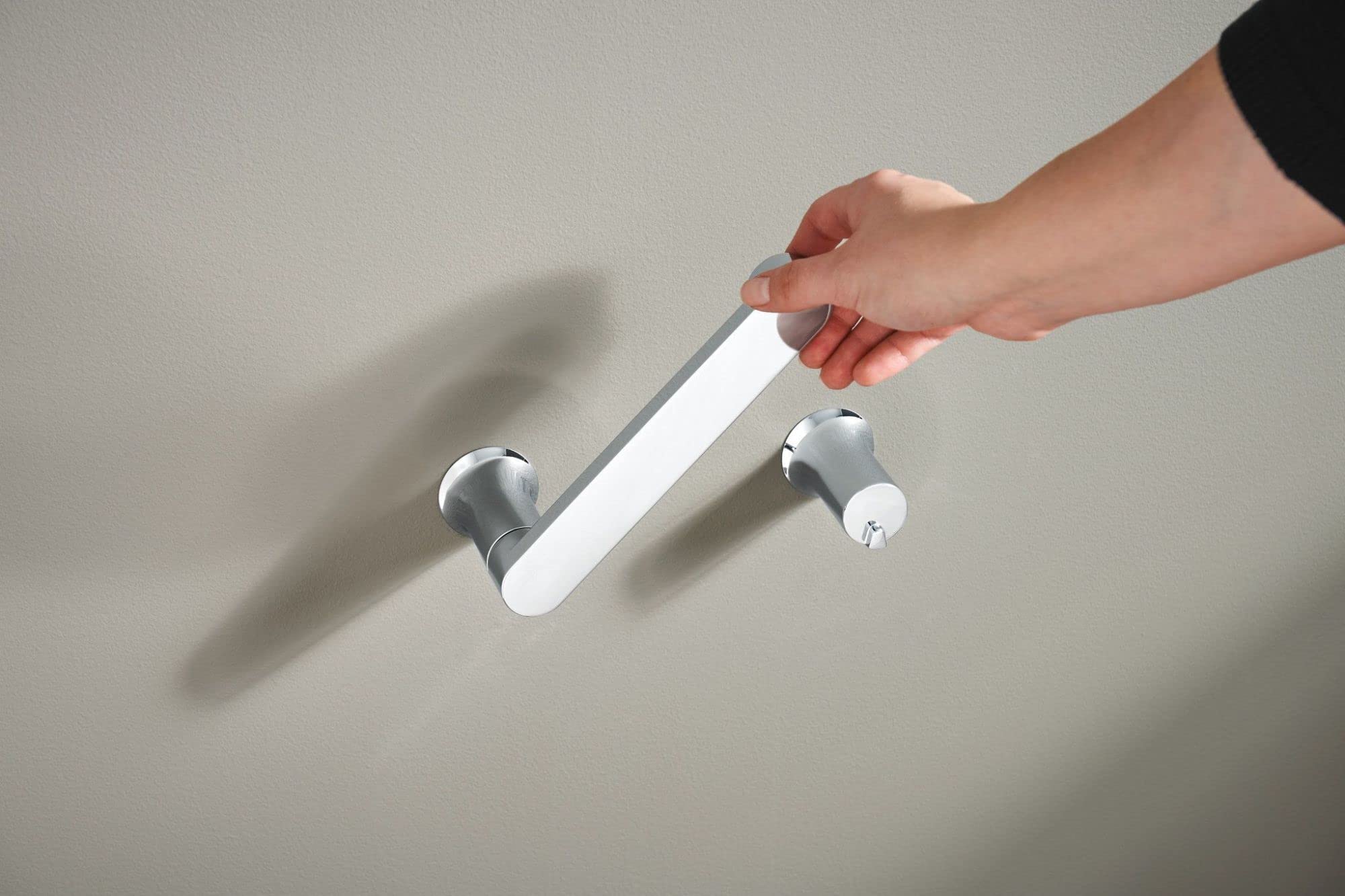 Moen BH3808CH Genta Double Post Modern Pivoting Toilet Paper Holder, Chrome Finish - Perfect for Bathroom, Restroom & Home Decor