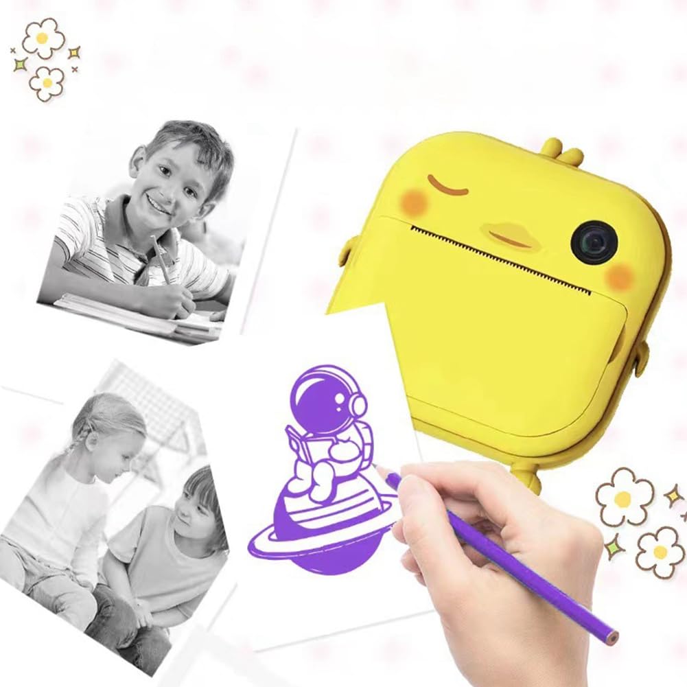 Loufy Kids Instant Printing Camera - Portable Digital Photo & Video Camera with Thermal Printing Paper - Perfect Birthday Gift for Boys & Girls - Capture Memories at Parties, Travel & Family Events