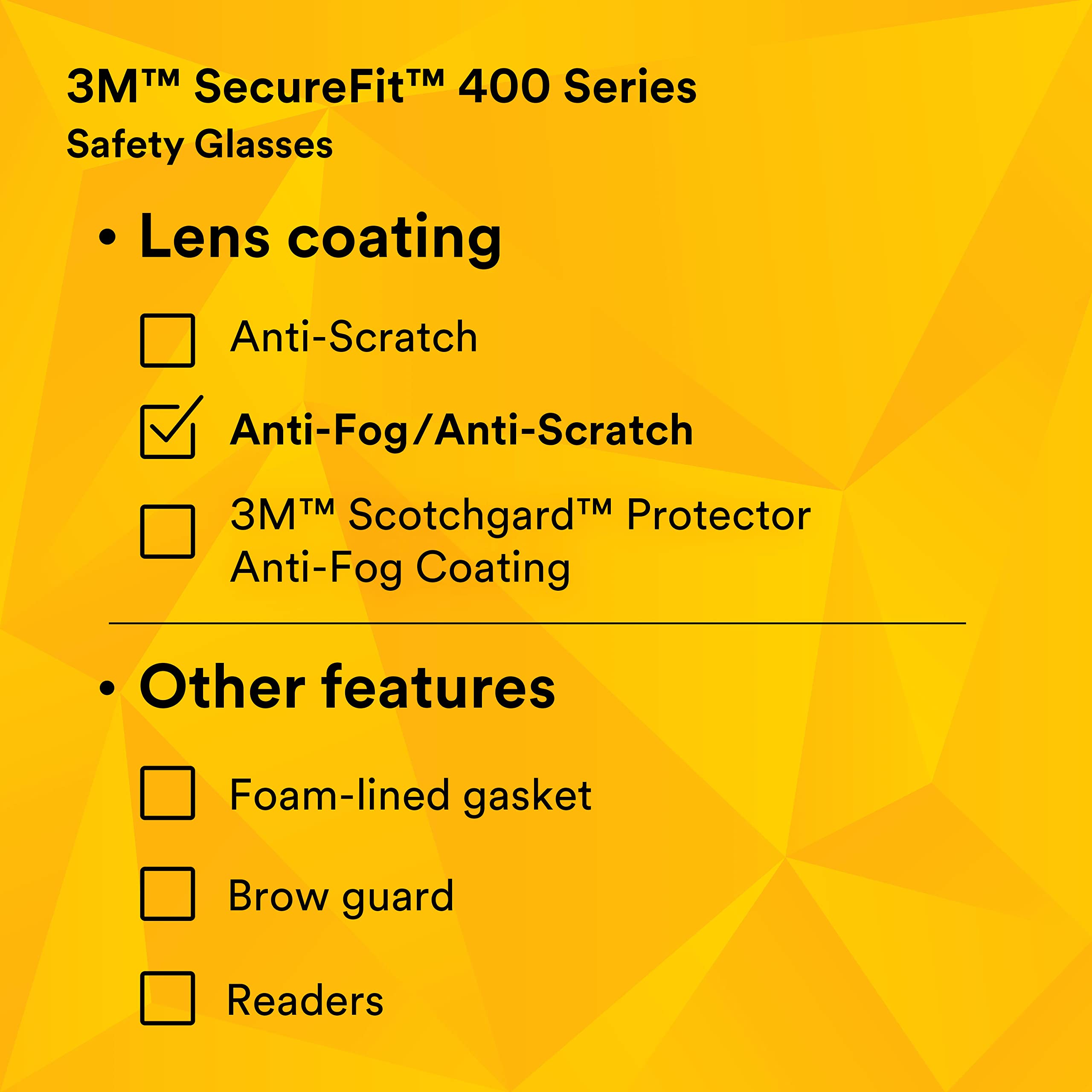 3M SecureFit 400 Series Safety Glasses - Anti-Fog & Anti-Scratch Lens, Dual-Injected Temples, Soft Nose Bridge - Pack of 20 (Gray Lens, Black/Green Frame) - Perfect for Construction, Woodworking, Lab Work & DIY Projects