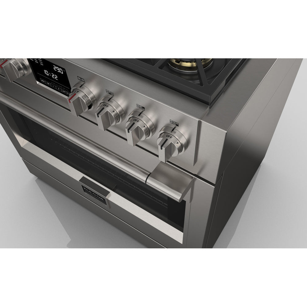 Fulgor Milano 36-Inch 600 Series Dual Fuel Range with 6 Burners - Stainless Steel Professional Gas Stove & Electric Oven (Model F6PDF366S1) - Perfect for Gourmet Cooking & Large Family Kitchens