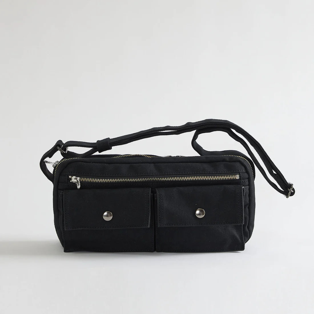 Kurashiki Hampu Canvas Shoulder Bag - Japanese Style Durable Cotton Tote for Women & Men | Perfect for Travel, Work, and Everyday Use