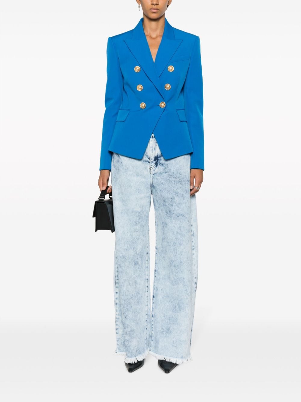 Balmain Blue Jacket for Men & Women | Luxury Designer Coat for Fall & Winter | Perfect for Parties, Dates & Formal Events