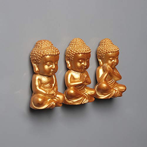 3-Piece Lifelike Buddha Fridge Magnets - Strong Magnetic Refrigerator Magnets for Kitchen, Office & Wall Decor - Perfect for Home, Office & Spiritual Spaces