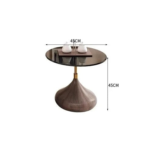 Stylish Solid Wood Corner Coffee Table with Storage Shelf - Perfect for Small Spaces, Living Room, Bedroom & Office Decor