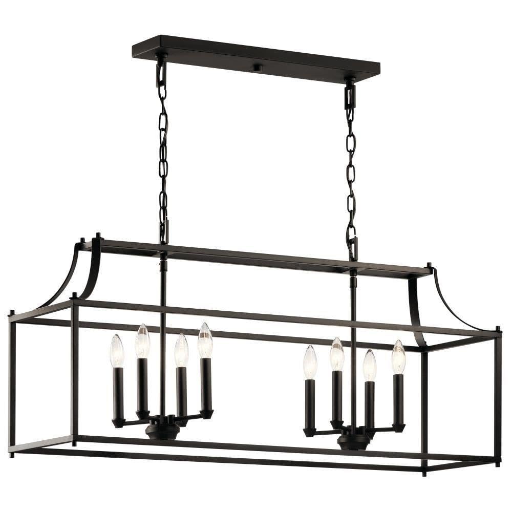 8-Light Traditional Candle Style Cage Chandelier for Kitchen Island in Olde Bronze - Perfect for Farmhouse, Rustic Dining Room and Vintage Home Decor Lighting