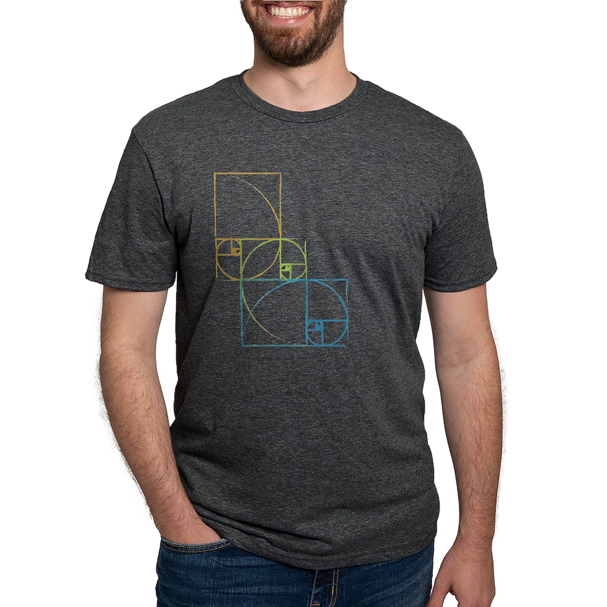 Fibonacci Sequence Math T-Shirt for Men - Premium Tri-Blend Comfort Fit Tee - Perfect for STEM Students, Math Enthusiasts & Nerdy Gift Ideas