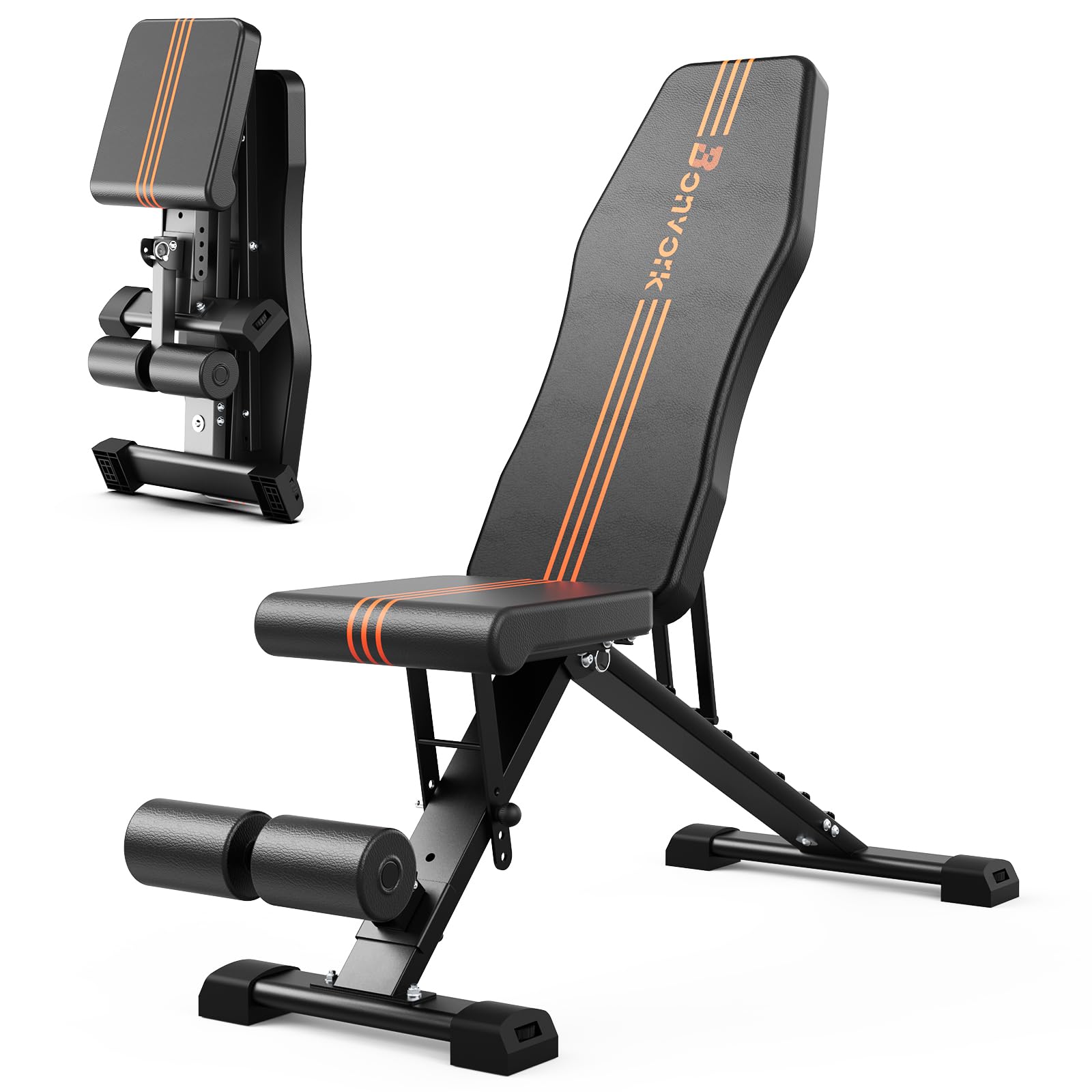 Bonvork 800LBS Adjustable Weight Bench - Foldable Workout Bench Press for Home Gym with 20.5