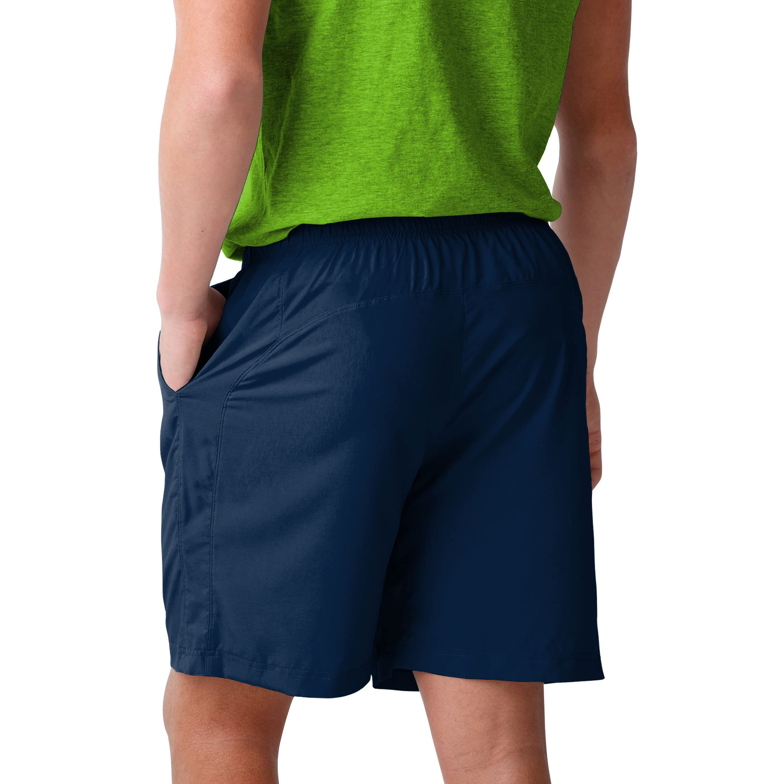 FOCO Seattle Seahawks NFL Men's Solid Woven Athletic Shorts - XL - Comfortable Casual Wear for Football Games, Workouts & Lounge