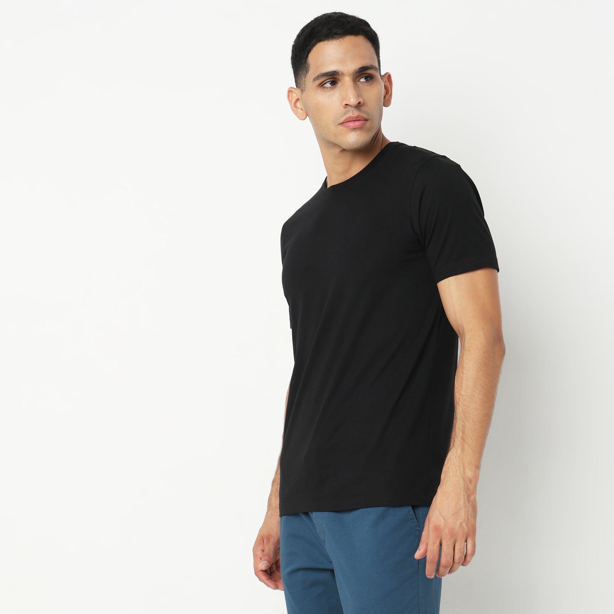 Double Dyed Crew Neck T-Shirts for Men & Women - Regular Fit, Super Soft & Quick Dry - Essential Casual Tee for Everyday Wear, Gym, and Travel
