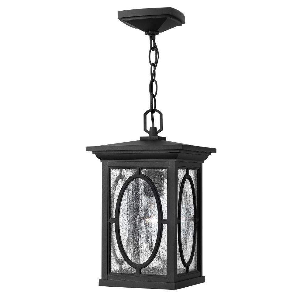 8 Inch Wide x 14.25 Inch High Traditional Transitional Craftsman Style Outdoor Hanging Lantern - Perfect for Porch, Patio, Garden & Entryway Lighting