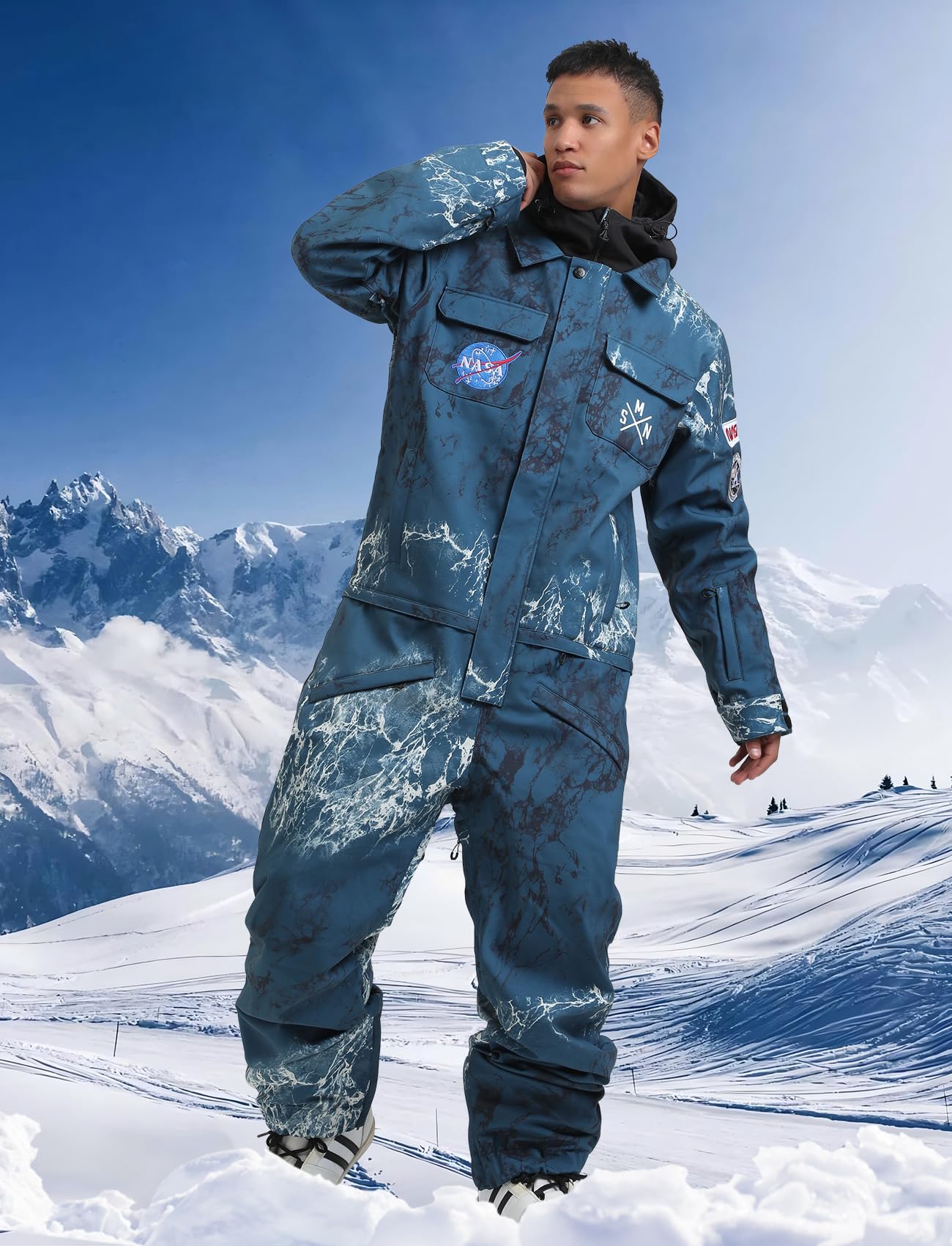 GSOU SNOW Waterproof Windproof Insulated Ski Suit for Women & Men - One Piece Snowsuit for Skiing, Snowboarding & Winter Sports | Perfect for Ski Resorts, Snow Hiking & Cold Weather Adventures