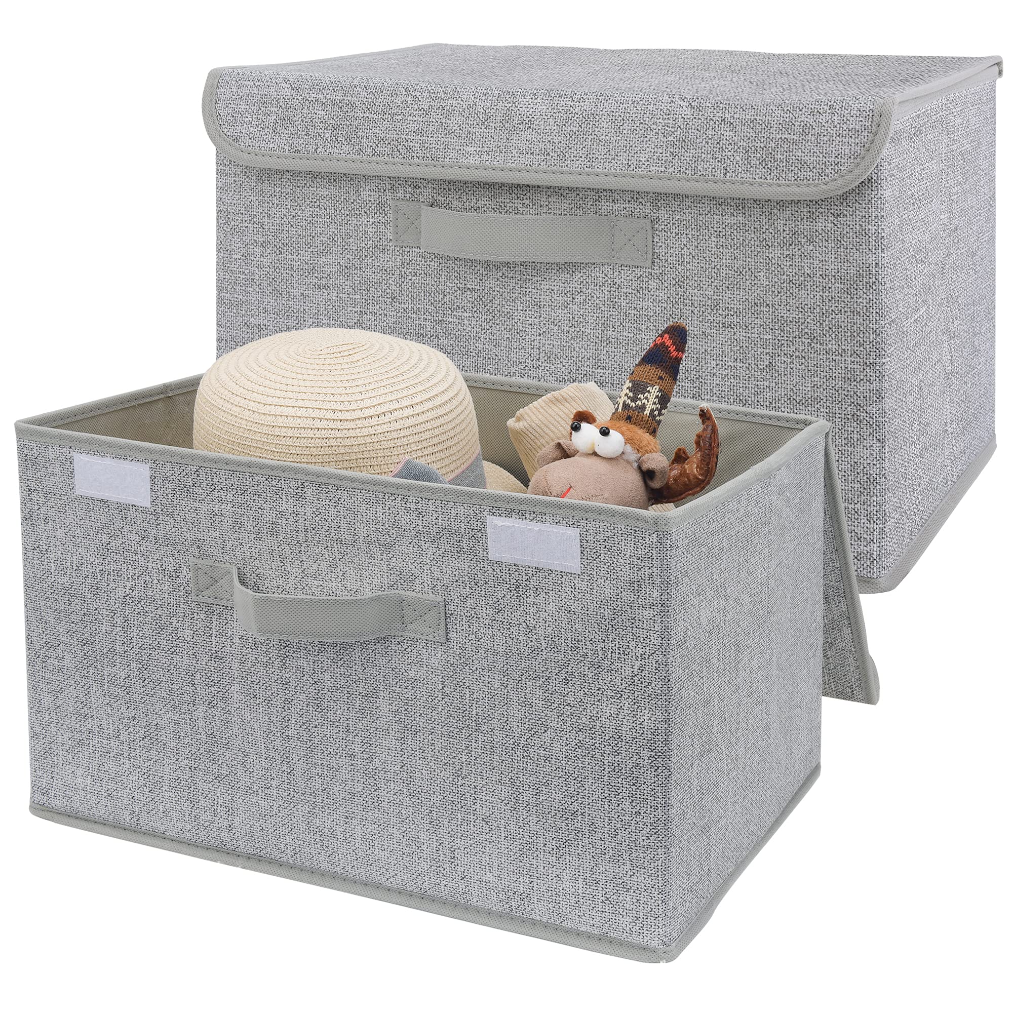 GRANNY SAYS 3-Pack Rectangle Storage Bins & 2-Pack Closet Organizers - Space Saving Home Organization for Bedroom, Bathroom, and Closet Storage Solutions