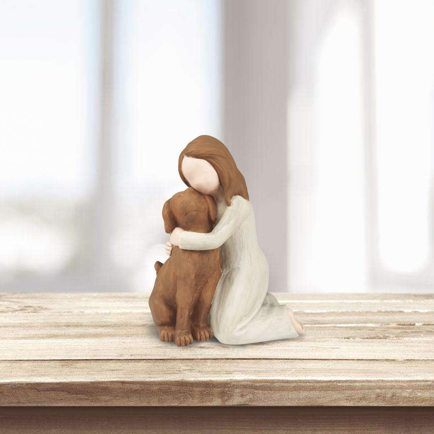 Angel Dog Figurine - Memorial Gift for Dog Lovers, Friendship Angel Statue for Pet Loss Comfort | Home Decor, Shelf Display, Sympathy Gift for Dog Owners