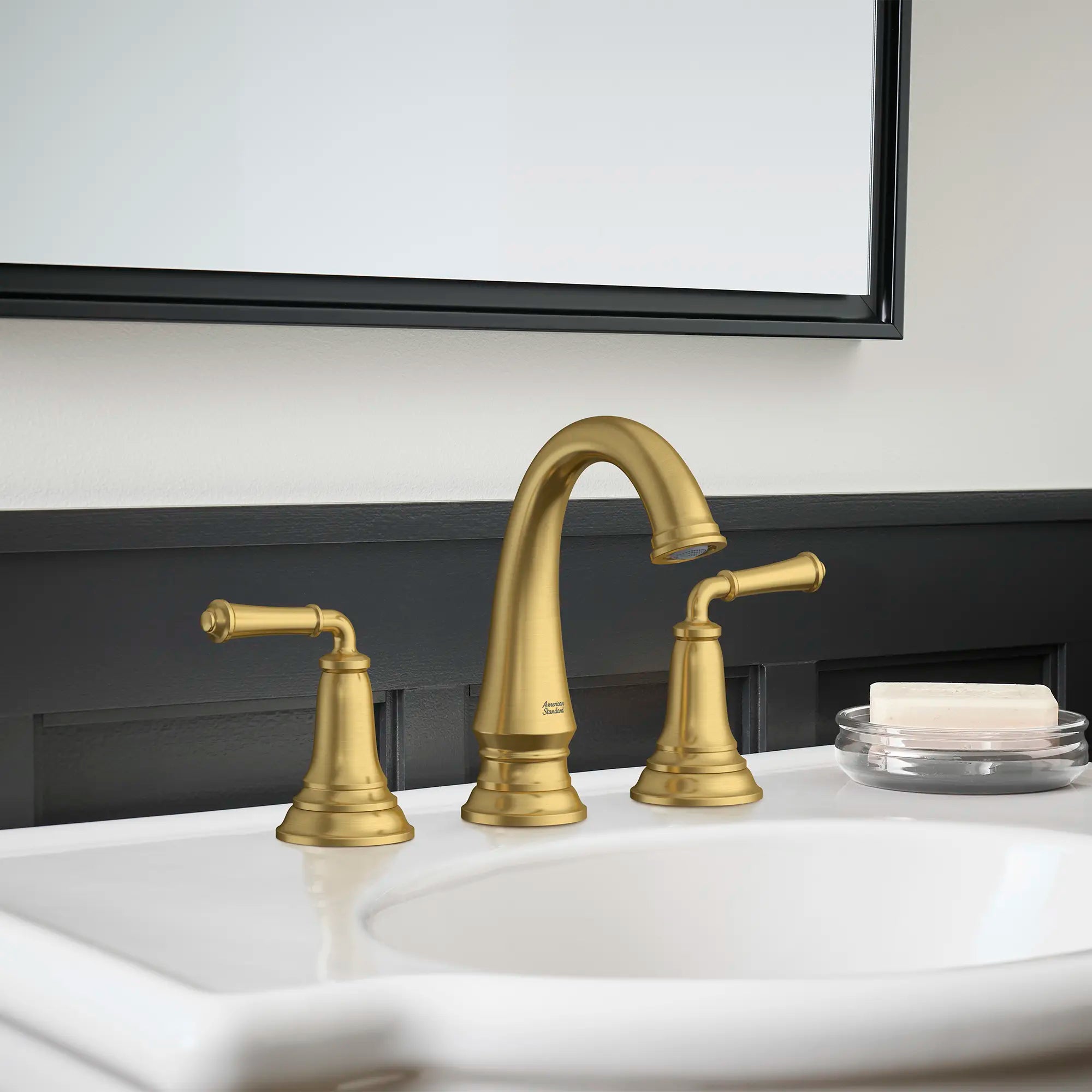 Delancey® 8 Inch Widespread 2 Handle Bathroom Faucet - 1.2 GPM/4.5 LPM Water-Saving Design with Lever Handles - Perfect for Vanities, Powder Rooms & Guest Bathrooms
