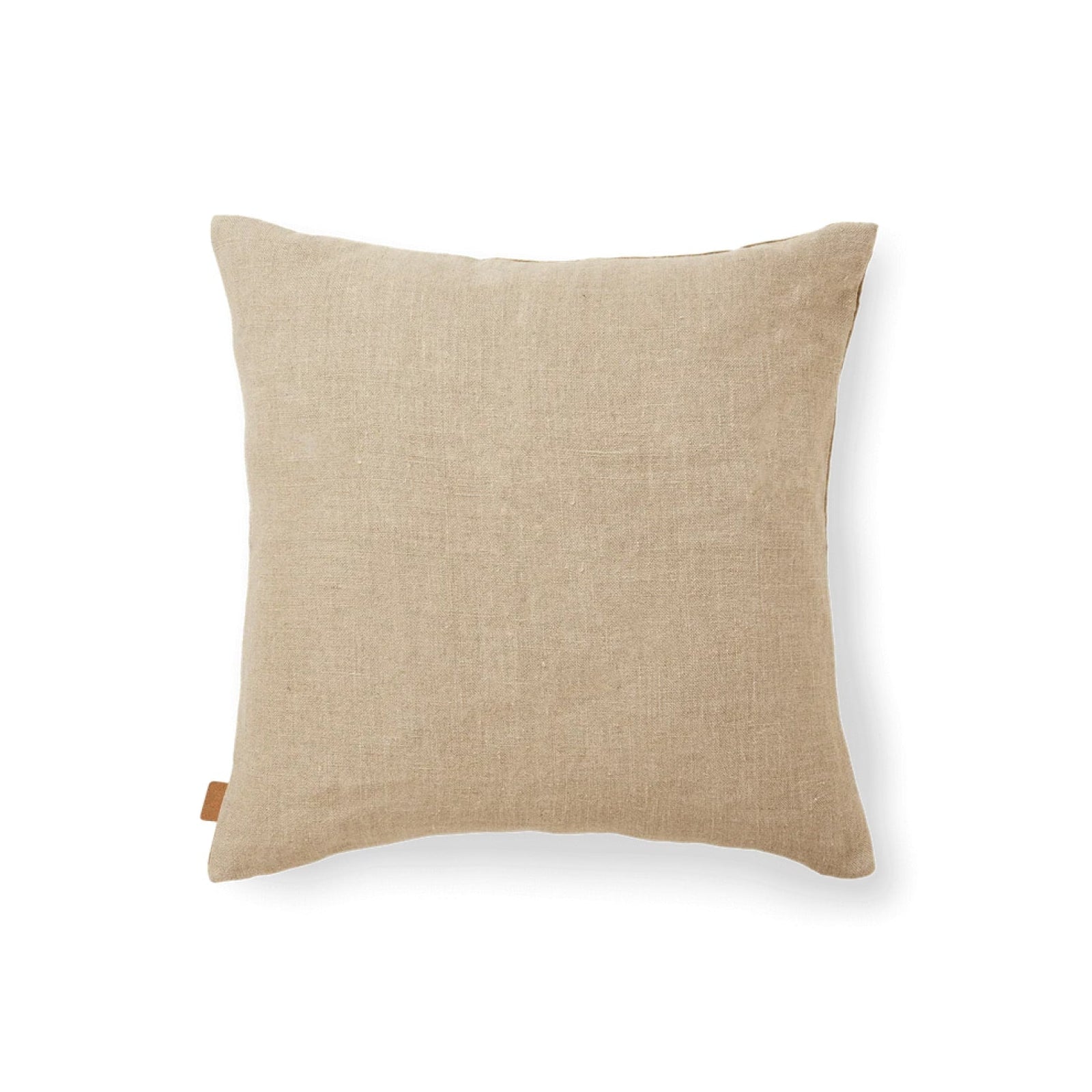FERM LIVING Senti Stripe Throw Pillow Cover - Dark Sand & Linen Textured Cushion Case for Sofa, Bed, Chair - Home Decor & Cozy Living Room Accessories