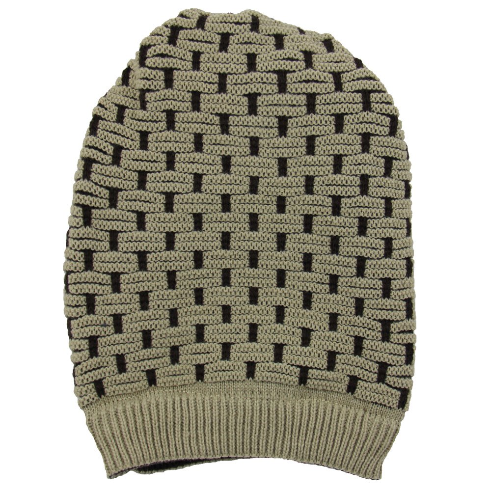 RW Men's Reversible Oversized Baggy Beanie Hat - Winter Warm Knit Skull Cap for Snowboarding, Skiing & Outdoor Activities