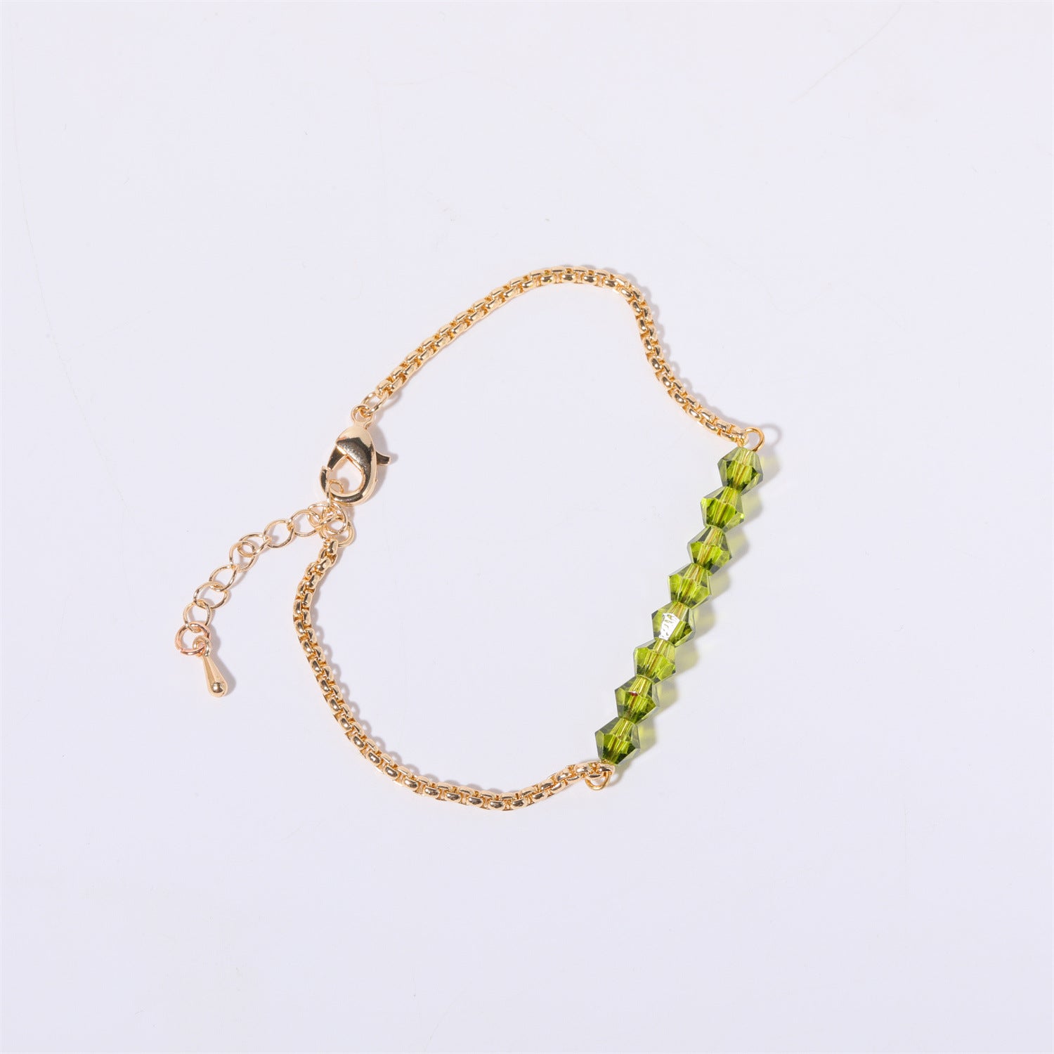 18K Gold Birthstone Beads Chain Bracelet - Personalized Zodiac Jewelry Gift for Women | HSB602 | Perfect for Birthdays, Anniversaries & Special Occasions