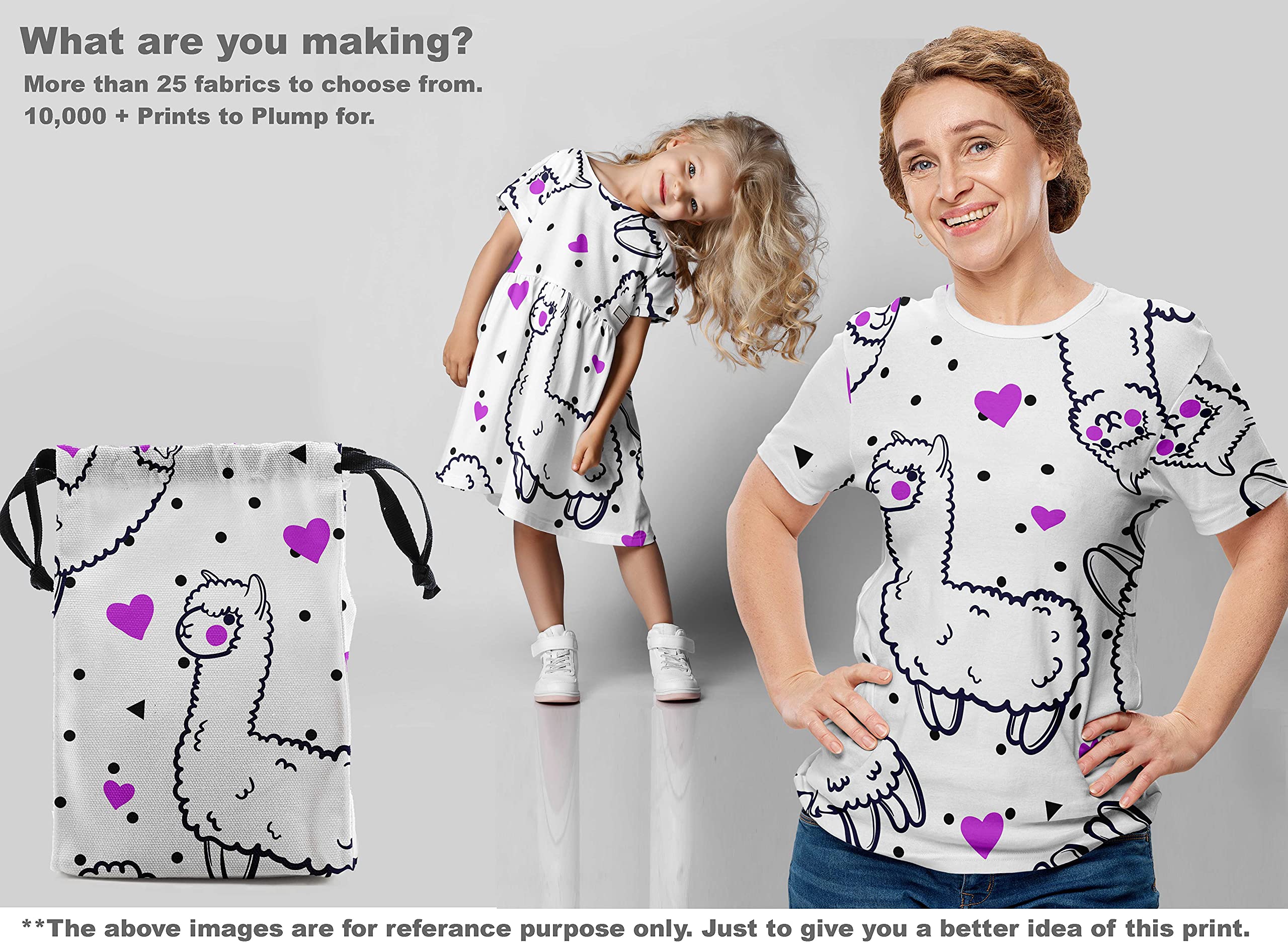 oneOone Georgette Viscose White Fabric - 42 Inch Wide Sheep Print Dress Material by The Yard | Perfect for Nursery Decor, DIY Dresses & Home Sewing Projects
