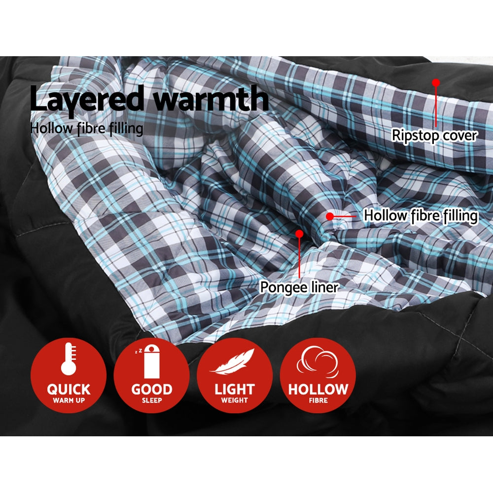 Weisshorn 5 Degree Sleeping Bag for Camping & Hiking - Lightweight, Waterproof & Comfortable Outdoor Gear - Perfect for Backpacking, Travel & Cold Weather Adventures
