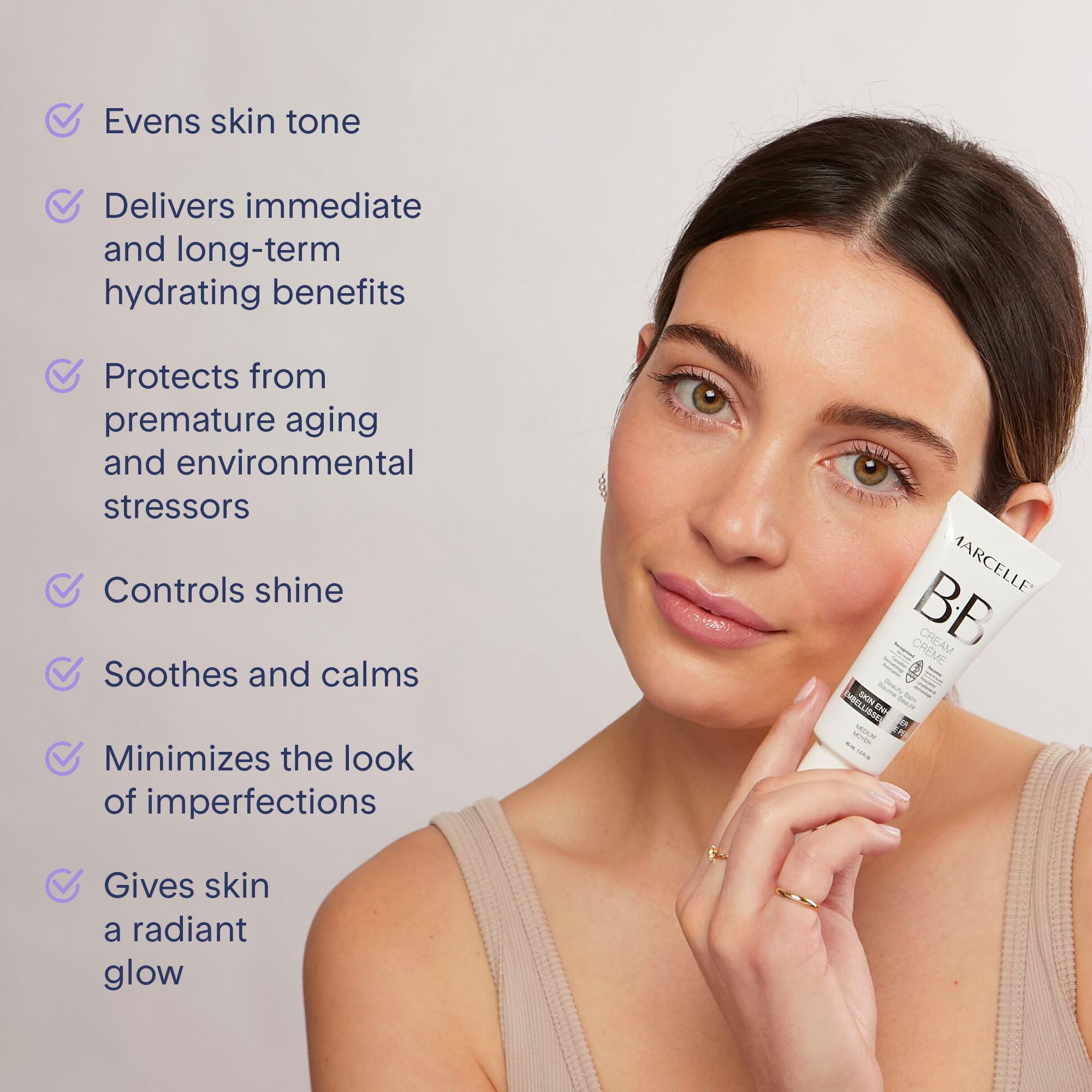 Marcelle BB Cream Beauty Balm - Fair Tinted Moisturizer & Skin Enhancer | Lightweight, Hydrating, Hypoallergenic | Non-Comedogenic, Fragrance-Free, Paraben-Free, Oil-Free, Cruelty-Free (45 mL) | Perfect for Daily Wear, Natural Makeup Look & Sensitive Skin Care