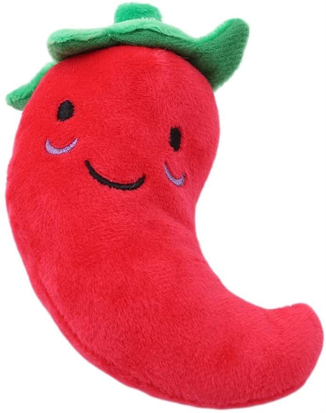 WUCHENG Plush Dog Toys for Puppies - Chew Resistant Pepper, Eggplant, Corn & Banana Shapes - Fun Pet Entertainment & Teething Relief for Small & Large Dogs - Perfect for Indoor Play, Training Rewards & Anxiety Relief