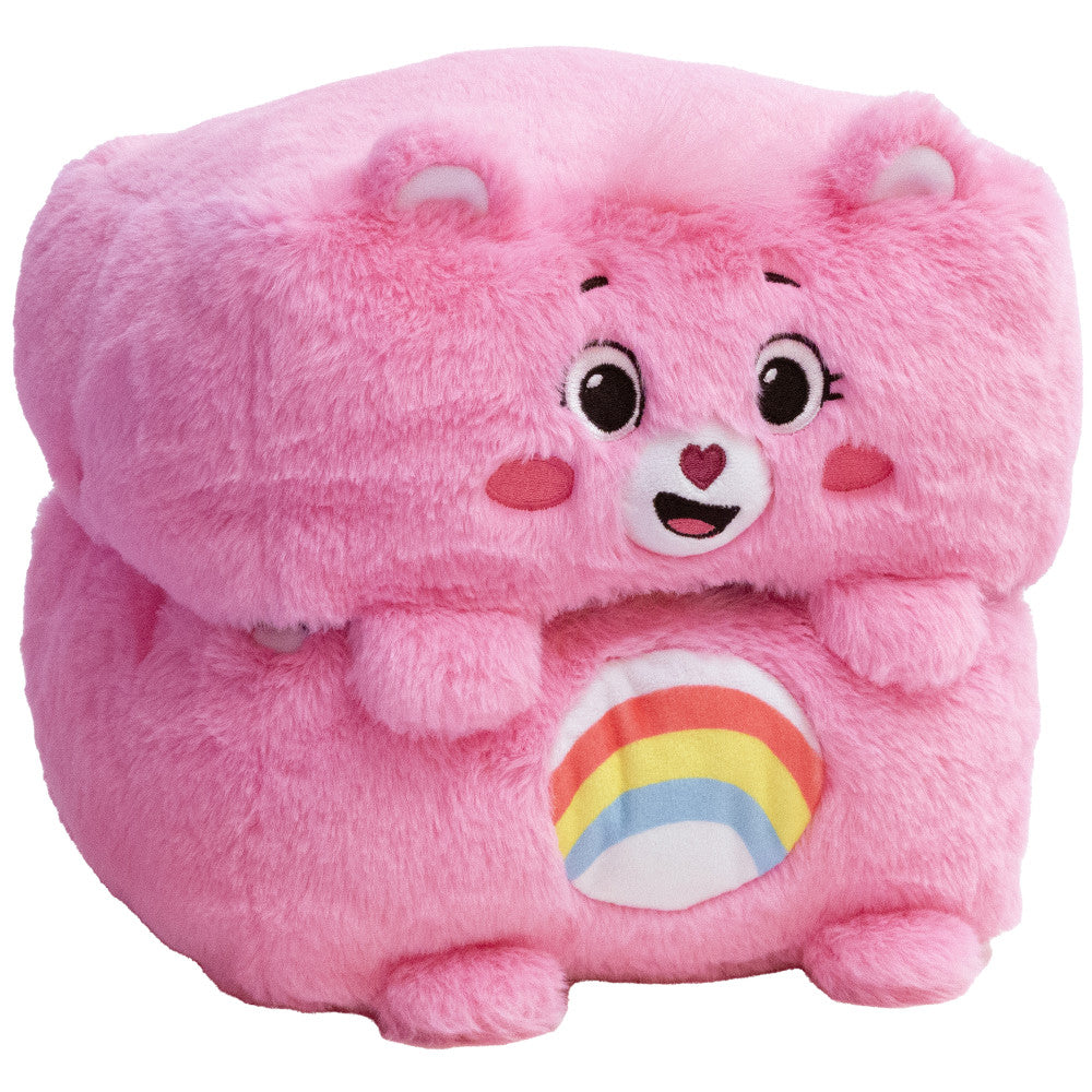 Care Bears 10 Inch Cheer Bear Happy Nappers Pop N' Play Cube - Soft Plush Stuffed Animal Toy for Kids, Perfect for Playtime, Naptime & Cuddling