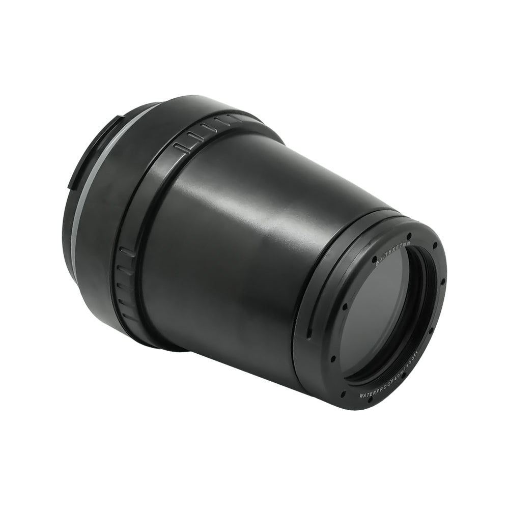 Canon EF 100mm f/2.8L Macro IS Lens Flat Long Port with 67mm Thread - 40M/130FT Underwater Housing Adapter (Focus Gear Included) for Professional Underwater Photography