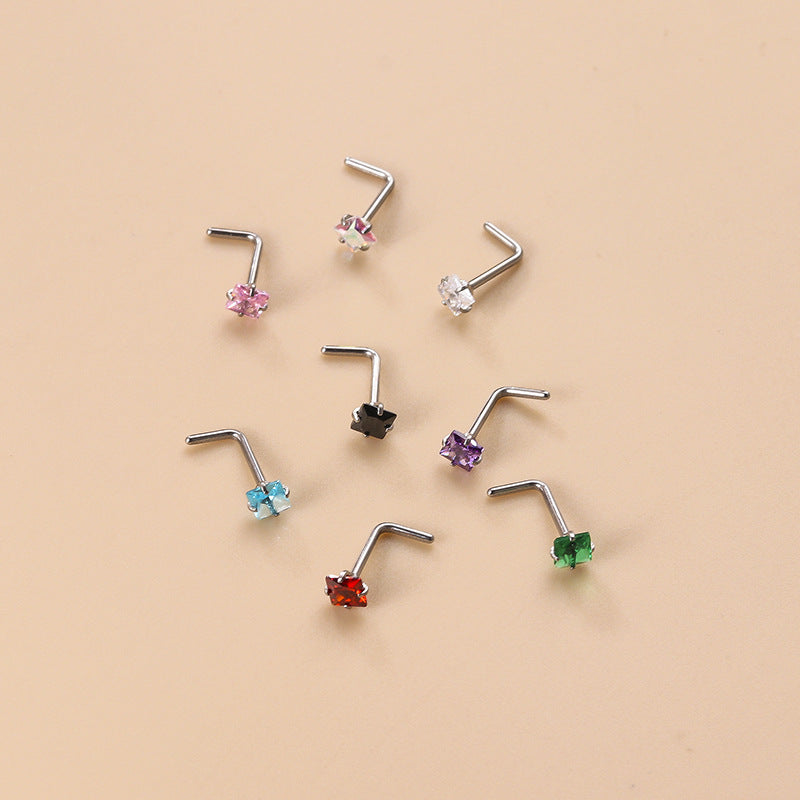 20G Surgical Steel Small Nose Ring & Nose Stud - Hypoallergenic Geometric Nose Jewelry for Sensitive Skin | Perfect for Everyday Wear, Parties & Body Piercing Lovers