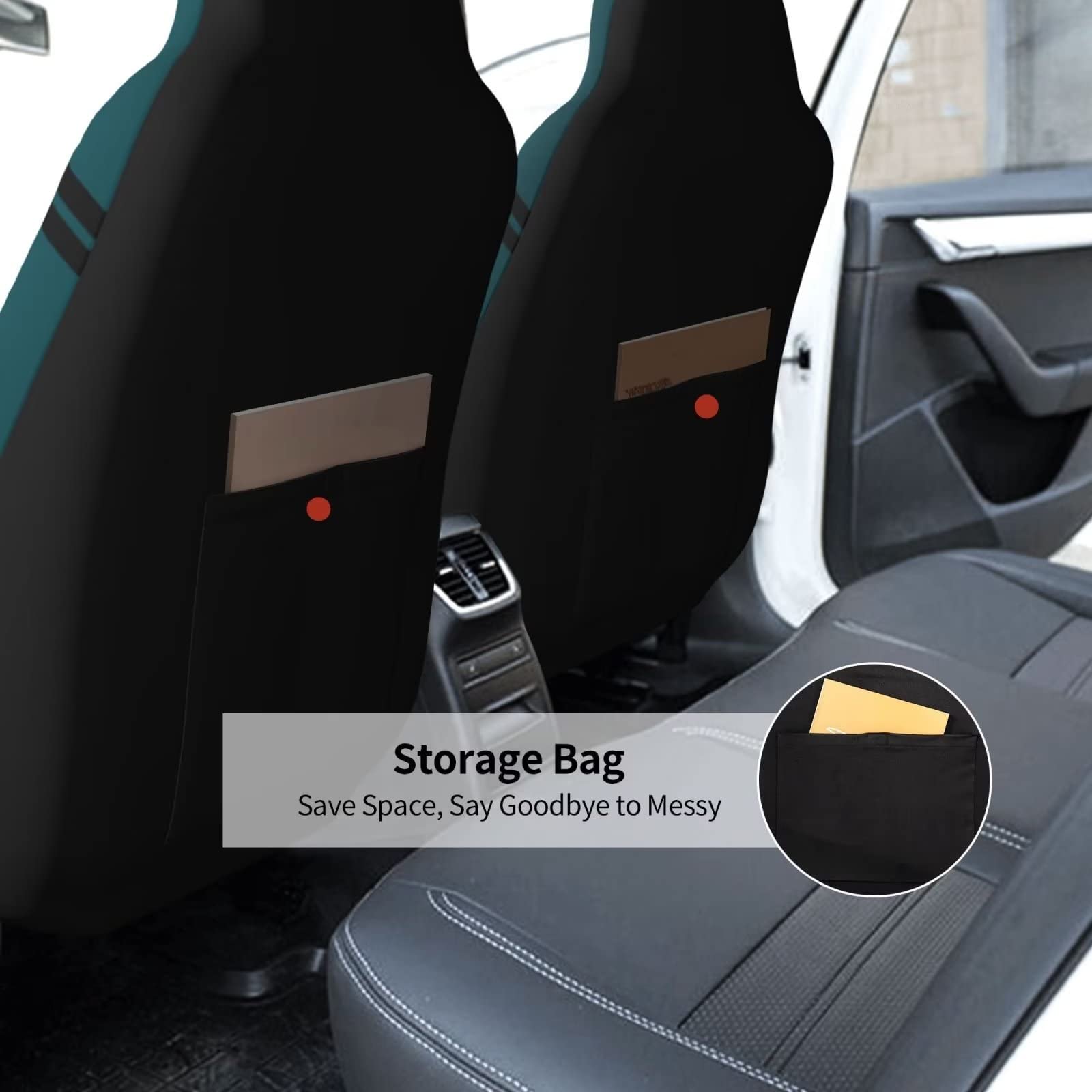 Custom Personalized Football Car Seat Covers with Name & Number - Elastic Soft Front Seat Protectors (2-Piece Set) | Universal Fit for Most Cars, Trucks & SUVs | Perfect Philadelphia Eagles Gifts & Game Day Car Accessories