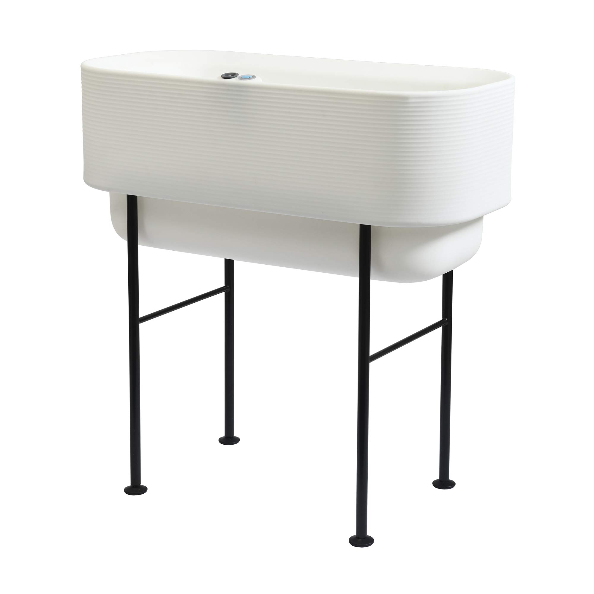 Crescent Garden Nest Indoor/Outdoor Raised Garden Bed Planter Box - 22 x 44 Inches, Alpine White - Perfect for Vegetables, Herbs & Flowers in Patio, Deck or Backyard