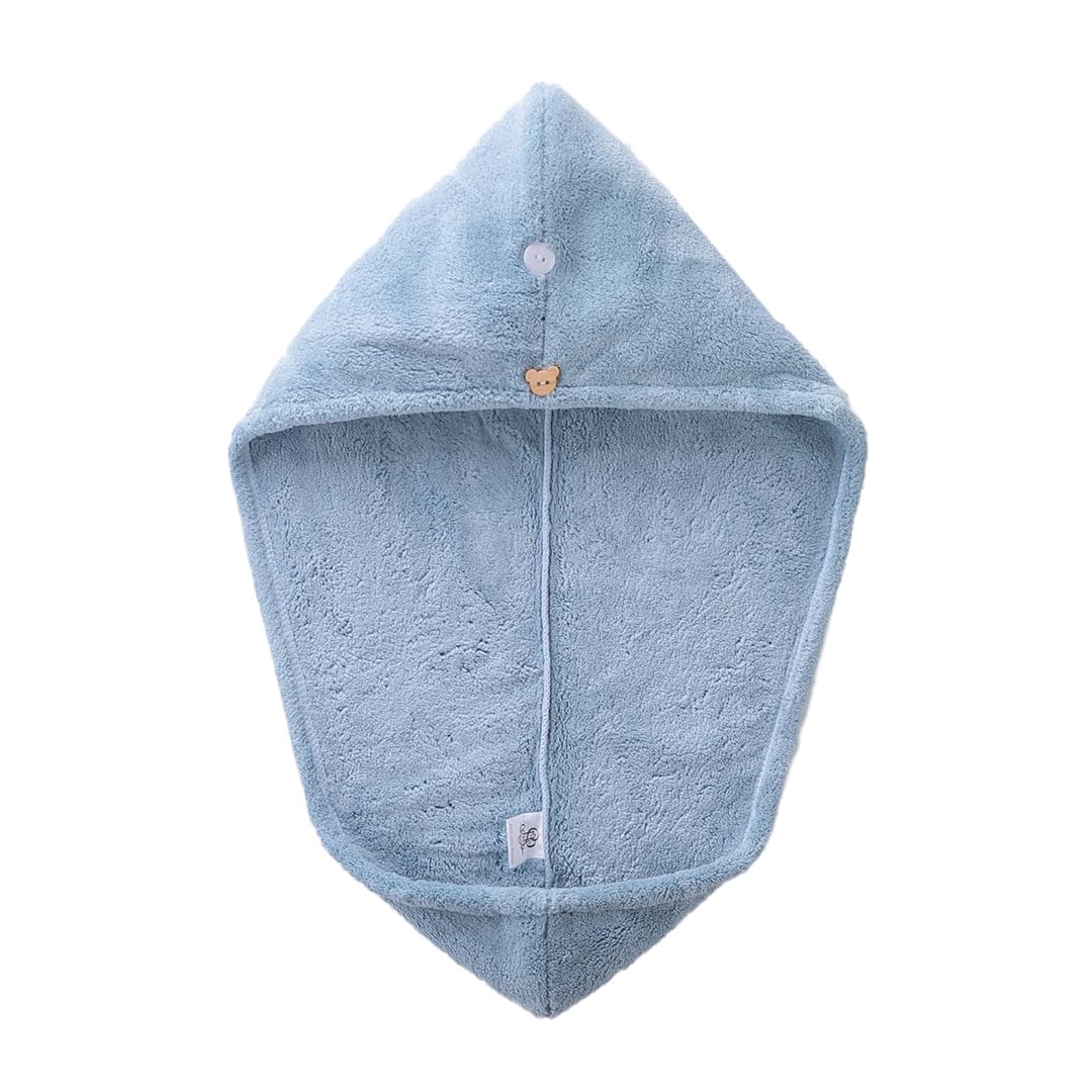 Prolixr Microfiber Hair Towel Wrap - Ultra Absorbent Quick Dry Hair Turban for Women & Men | Frizz Free Hair Towel for Curly, Straight & All Hair Types | Soft Gentle Microfibre Towel (Blue) | Perfect for Post Shower, Salon, Gym & Travel Use