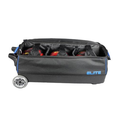ELITE Basic Triple Roller Royal Bowling Bag - Durable & Spacious for Bowling Balls, Shoes & Accessories | Perfect for League Play & Tournament Travel