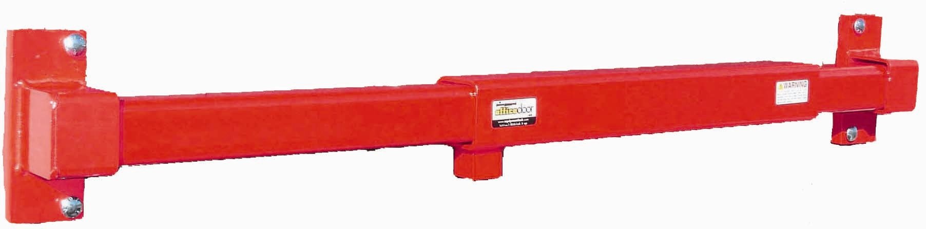 JODL Steel Job Site Door Lock - Heavy Duty Universal Theft Protection Security Bar Lock for Office Trailers, Warehouse & Exterior Doors - Adjustable Red Security Equipment (Perfect for Construction Sites, Storage Facilities & Temporary Buildings)