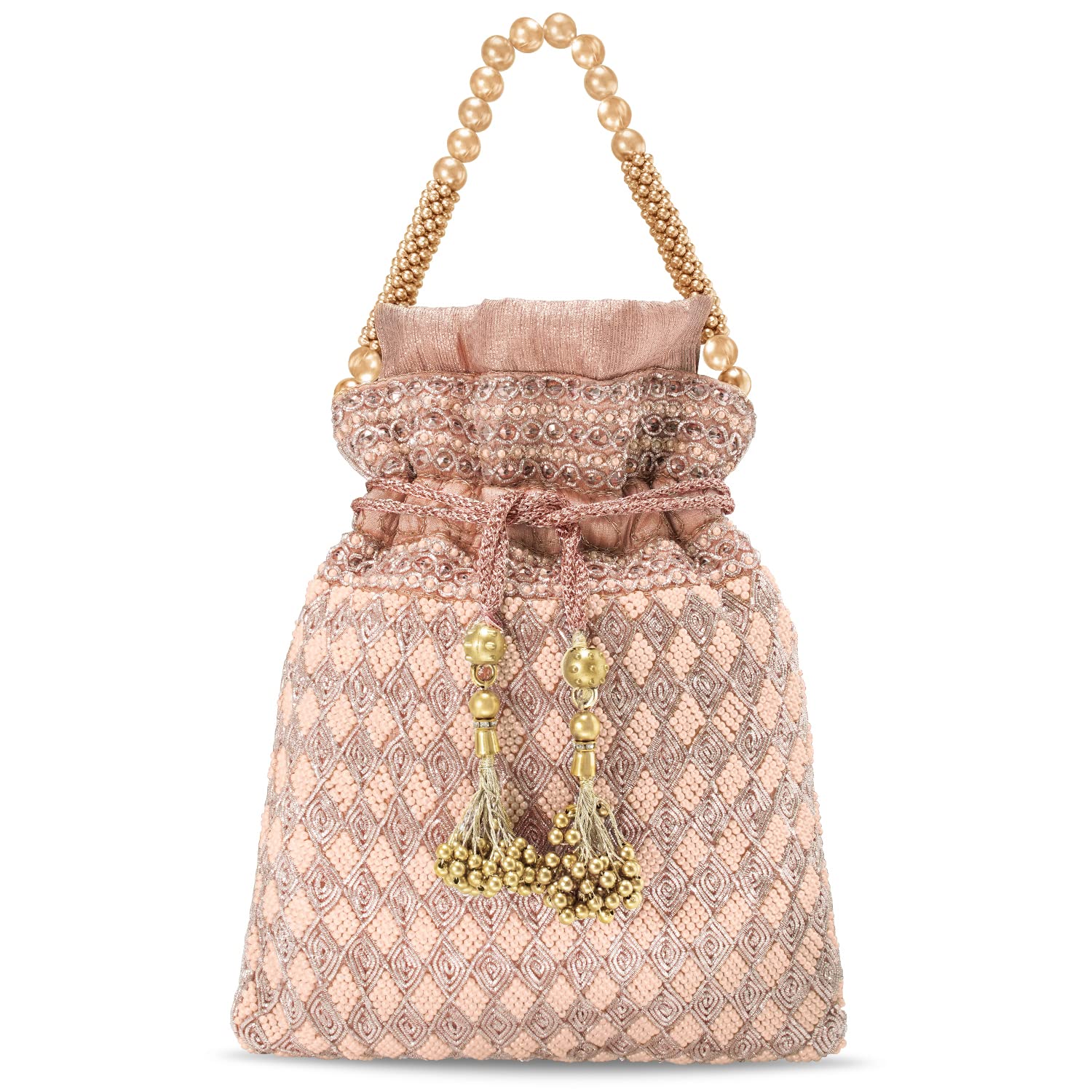 Elegant Aheli Indian Potli Bags for Women - Handmade Ethnic Clutch Purse with Drawstring | Perfect for Weddings, Parties & Evening Events