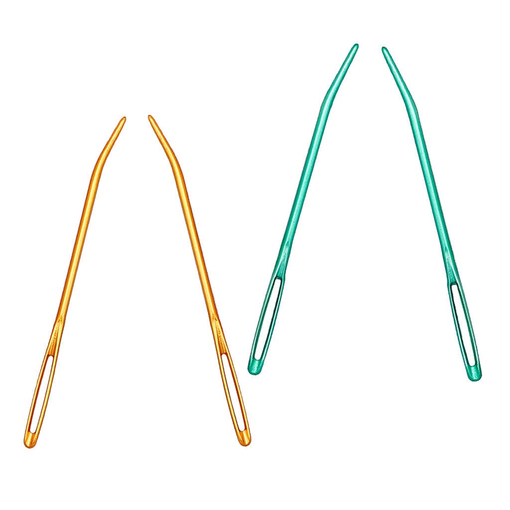 F Fityle 4-Piece Large-Eye Sewing Needles Set (69.3mm) - Perfect for Hand Stitching, Quilting, Embroidery & Craft Projects