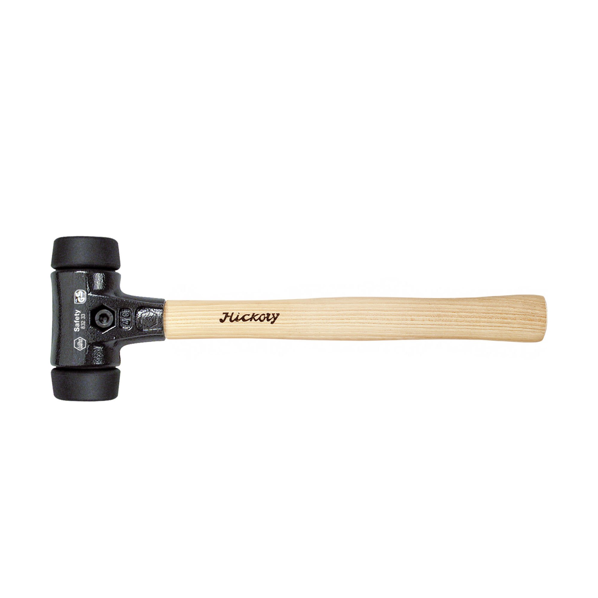 Wiha 83233060 Safety Medium Soft-Faced Hammer - 60mm Black Non-Marring Hammer for Delicate Surfaces | Perfect for Automotive, Woodworking & Home Repairs