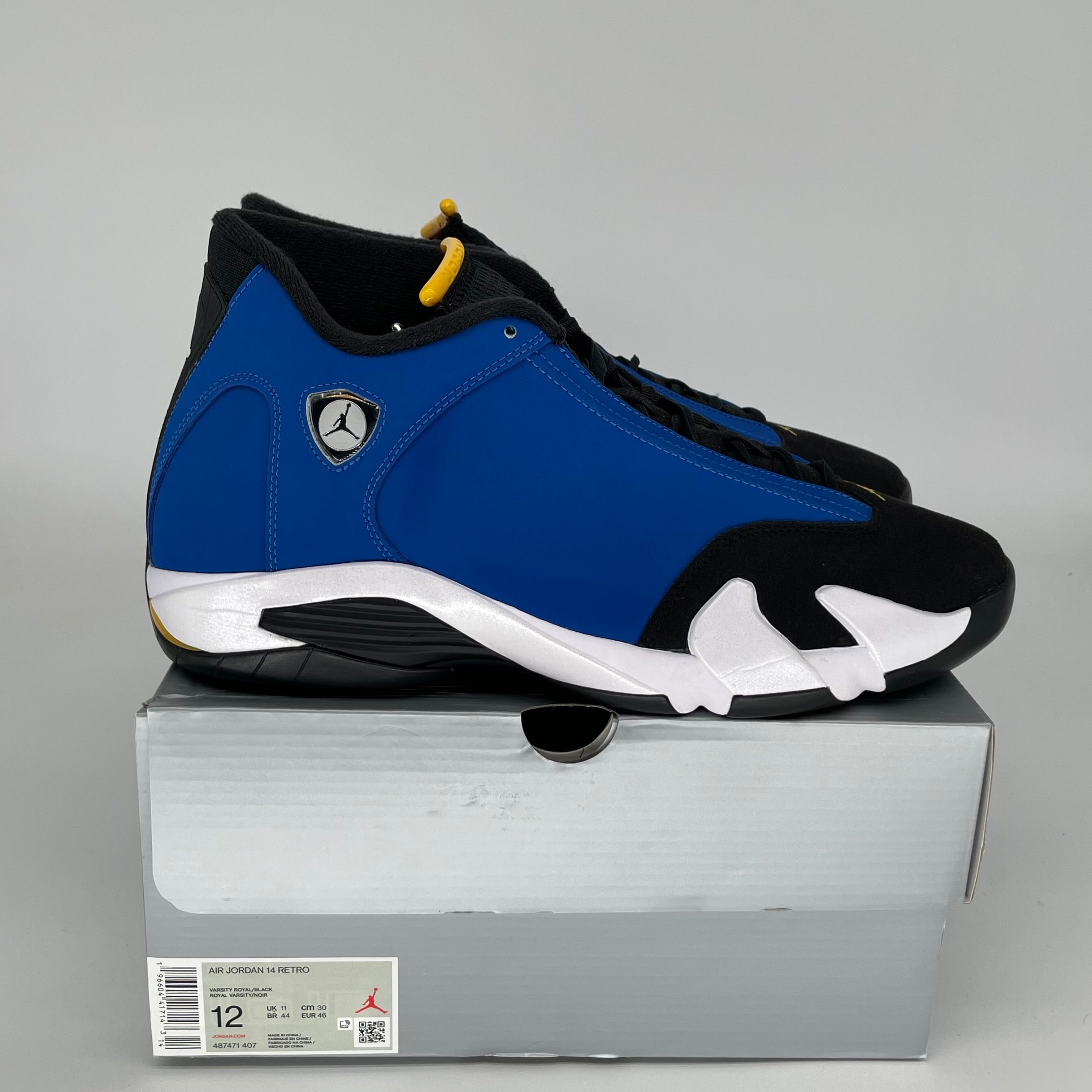 Original Air Jordan 14 Retro 'Laney' Basketball Shoes - Men's Size 12 (487471-407) - Perfect for Streetwear & Sneaker Collectors