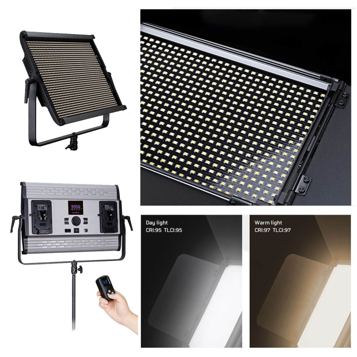 LECO1500B II 150W Bi-Color LED Photography Light Panel - Portable Studio Lighting for Video, Photography & YouTube Content Creation
