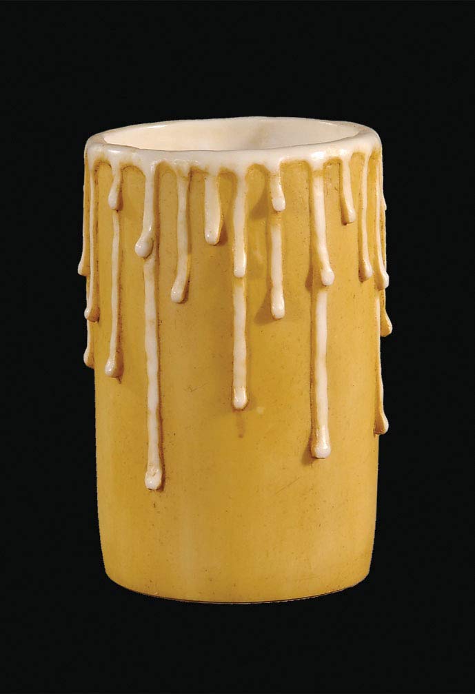 B&P Lamp® Large Diameter Antique Gold Candle Covers - 4.5
