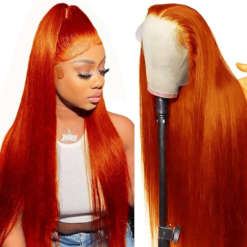 Orange Straight Wig