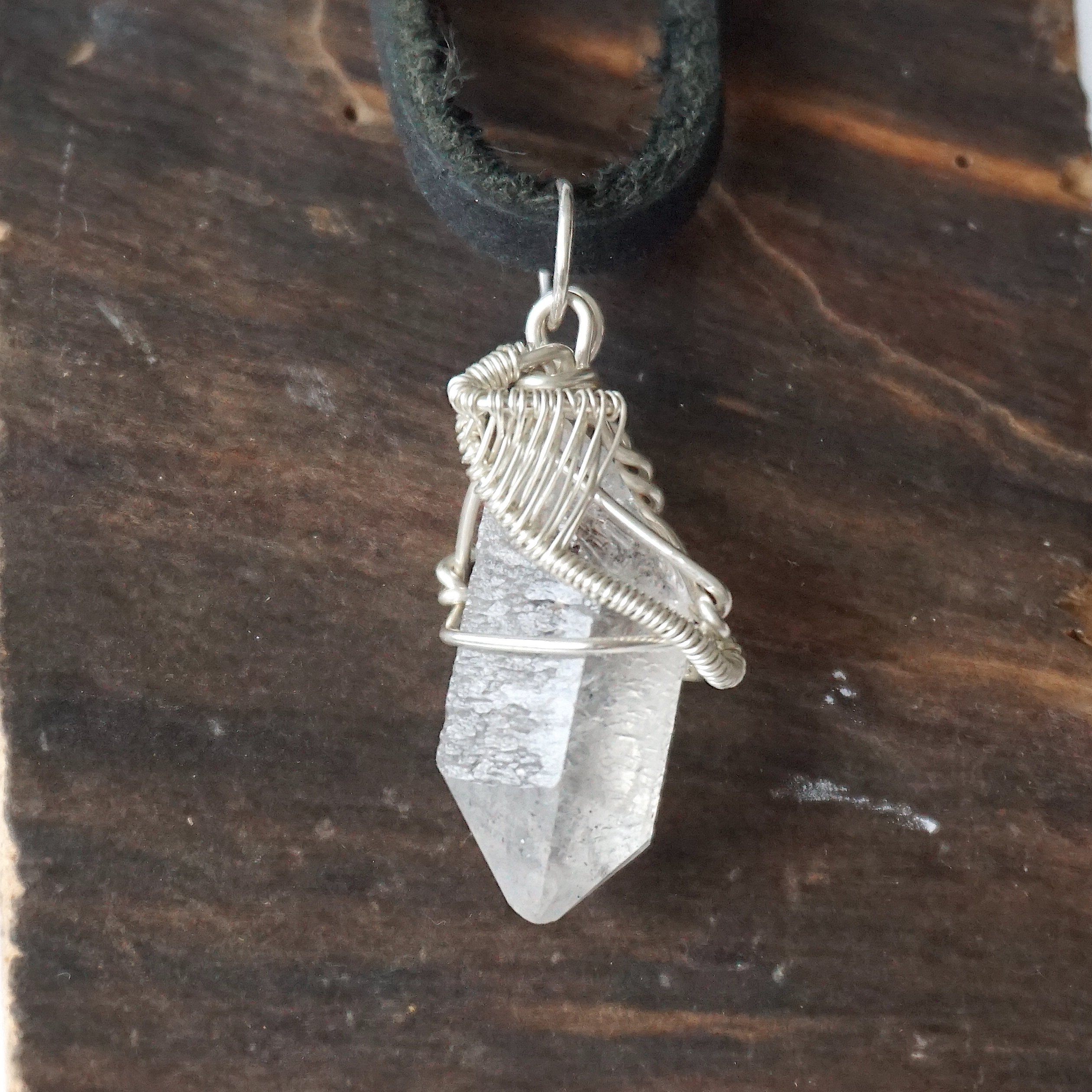 Men's Herkimer Diamond Pendant in Sterling Silver - Elegant Necklace for Gifts, Weddings & Special Occasions