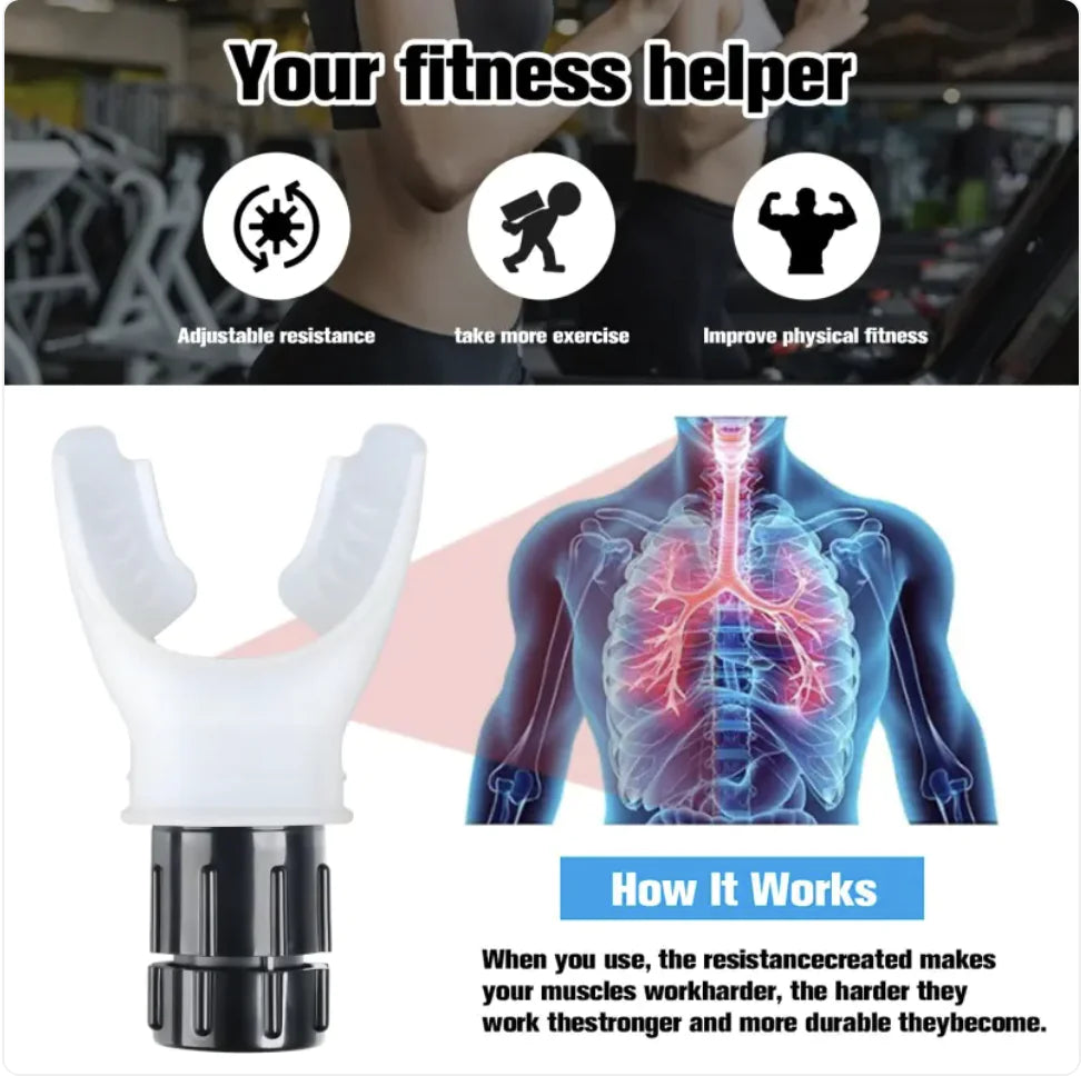 Adjustable Portable Breath Trainer - Improve Lung Capacity & Muscle Strength for Fitness, Singing & Sports Training | Lightweight & Travel-Friendly for Home, Gym & Outdoor Use
