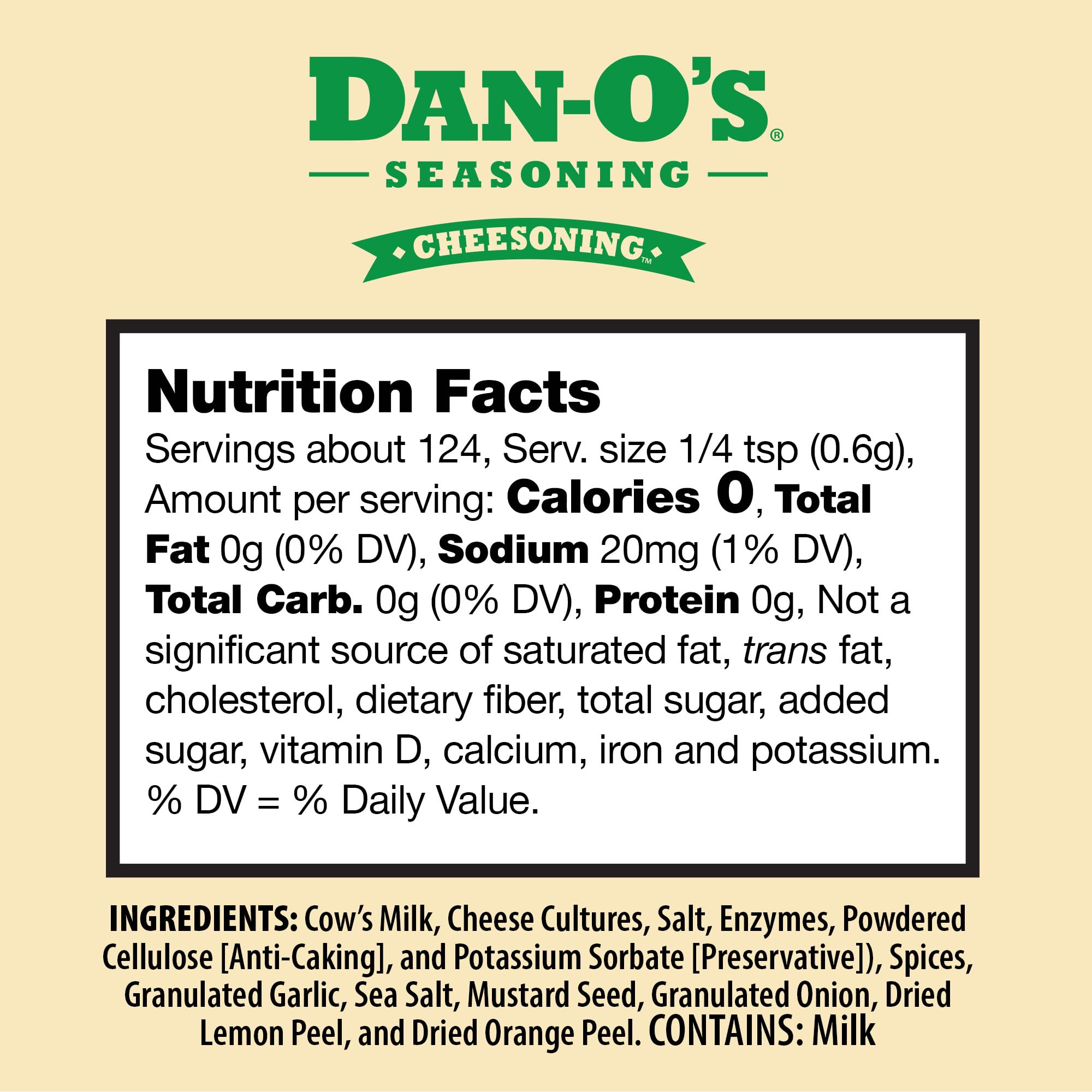 Dan-O's Cheesoning Seasoning - Italian Blend All-Purpose Seasoning for Pasta, Pizza, Popcorn, Meats & Veggies | Sugar-Free, Zero Calorie Cooking Spice | Online Exclusive 2-Pack (2.2oz Each) | Perfect for Home Cooking, Snacks & Meal Prep