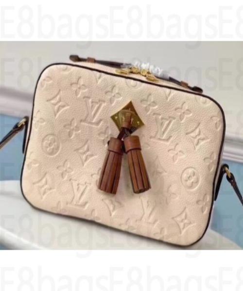 LV Saintonge Monogram Empreinte Leather Handbag in Creme Caramel - Luxury Crossbody Bag for Women, Perfect for Work, Travel and Everyday Use